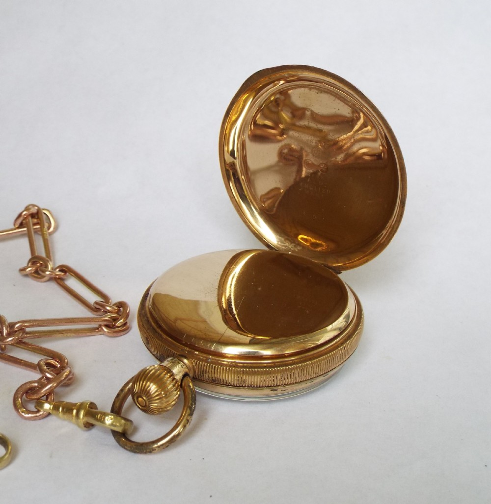 Antique Waltham pocket watch and double albert View II