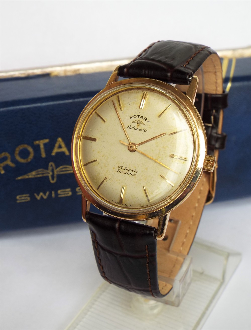 Gents 9ct gold Rotary Rotamatic wristwatch, 1960