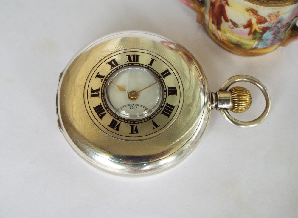 Buren silver half hunter pocket watch, 1919 View II