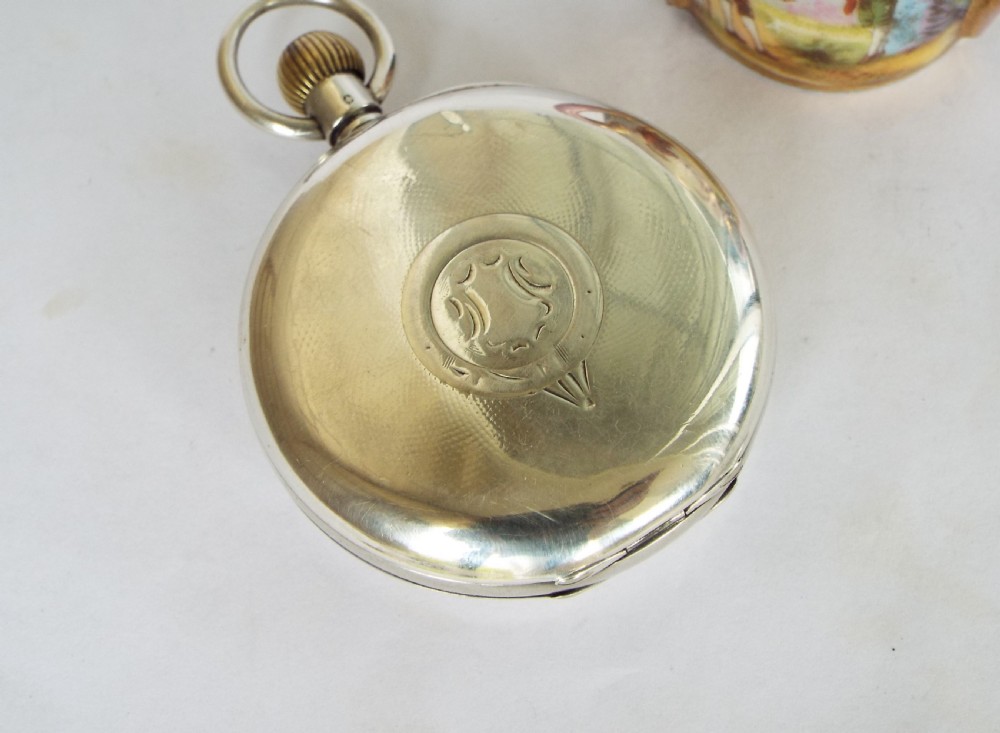Buren silver half hunter pocket watch, 1919 View III