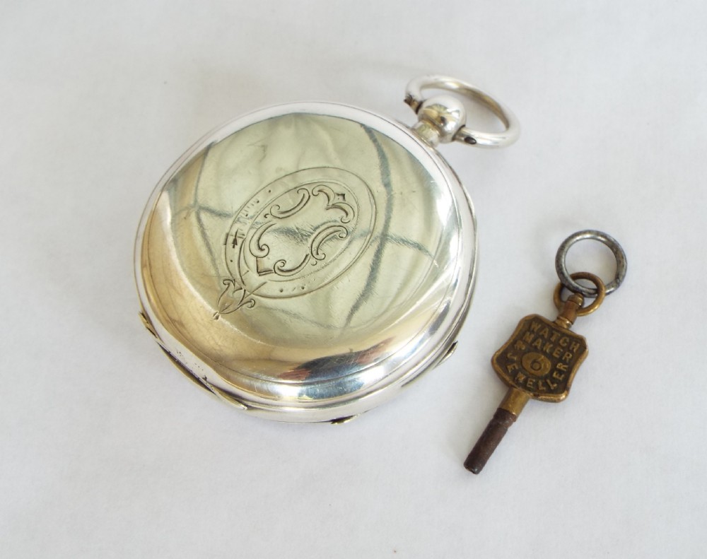 Antique silver Waltham pocket watch View II