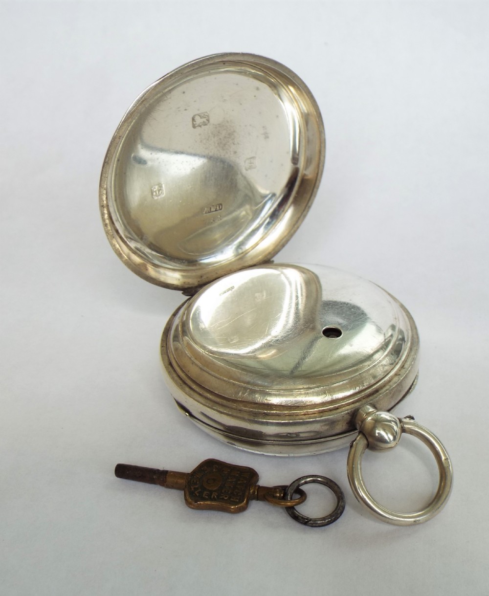 Antique silver Waltham pocket watch View III