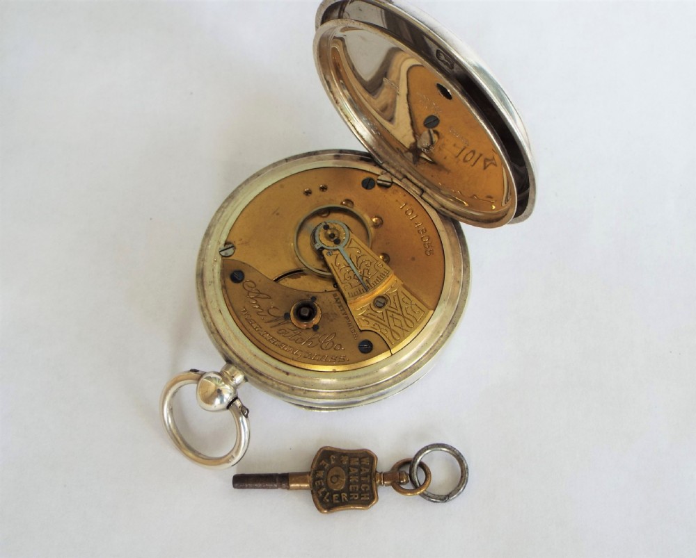 Antique silver Waltham pocket watch View IV