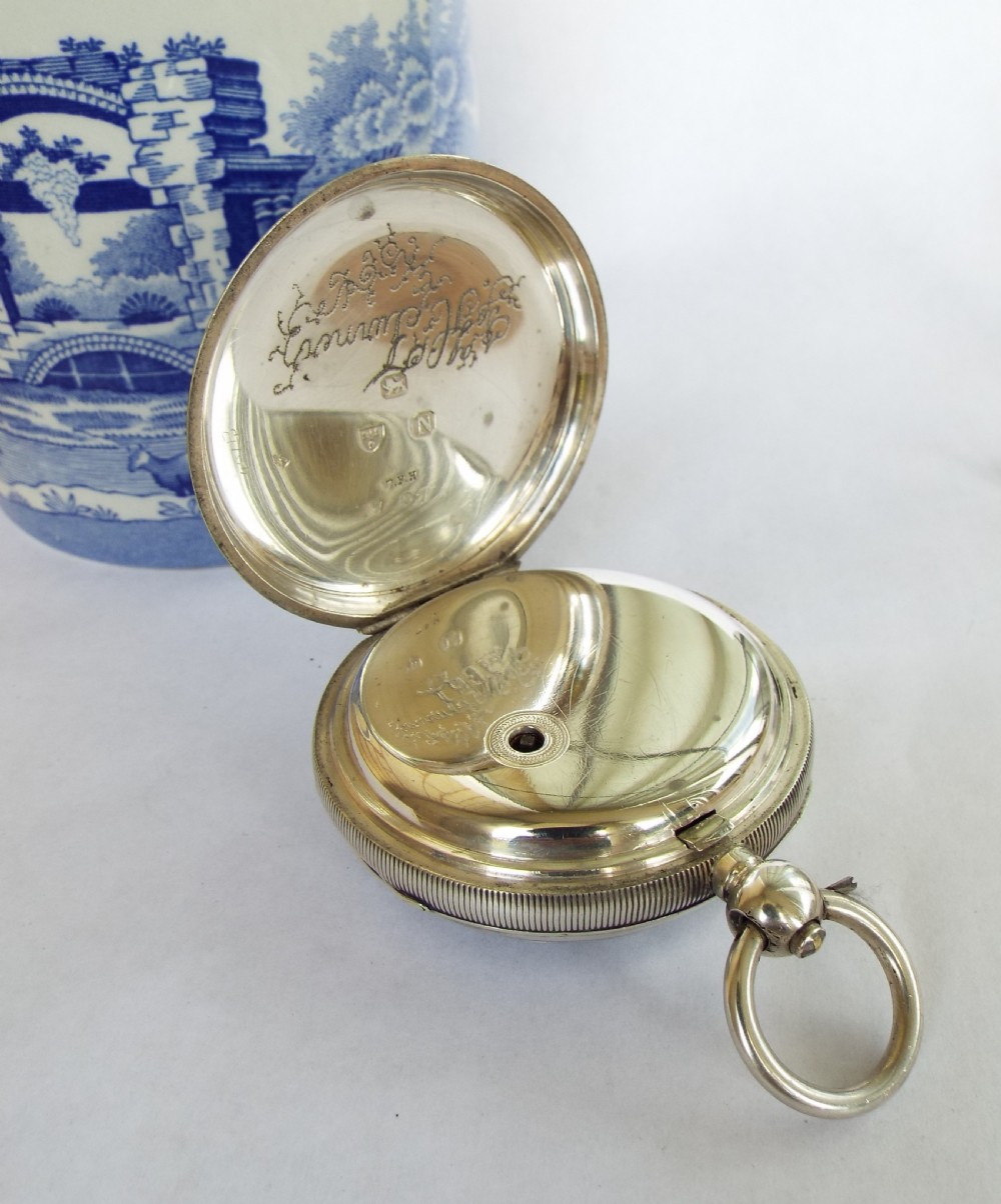 Antique silver pocket watch, Coupe of Rawtenstall View III