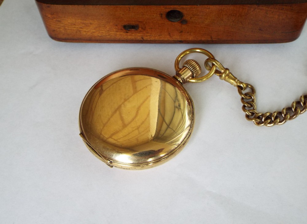 1925 Elgin full hunter pocket watch and chain View IV
