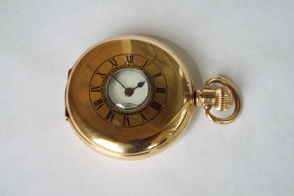 1920s Swiss half hunter pocket watch View II