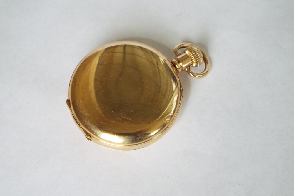 1920s Swiss half hunter pocket watch View III