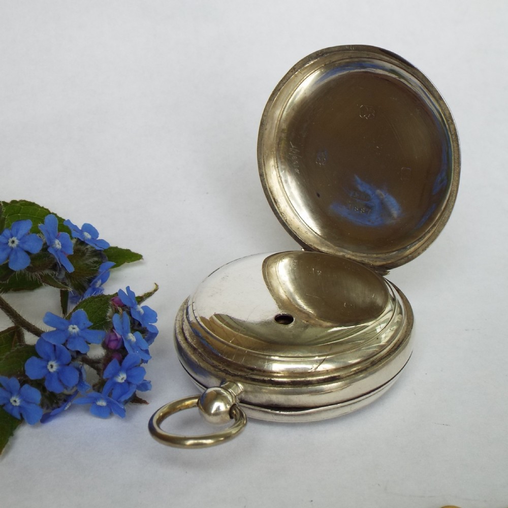 Antique silver Waltham Sterling pocket watch View III