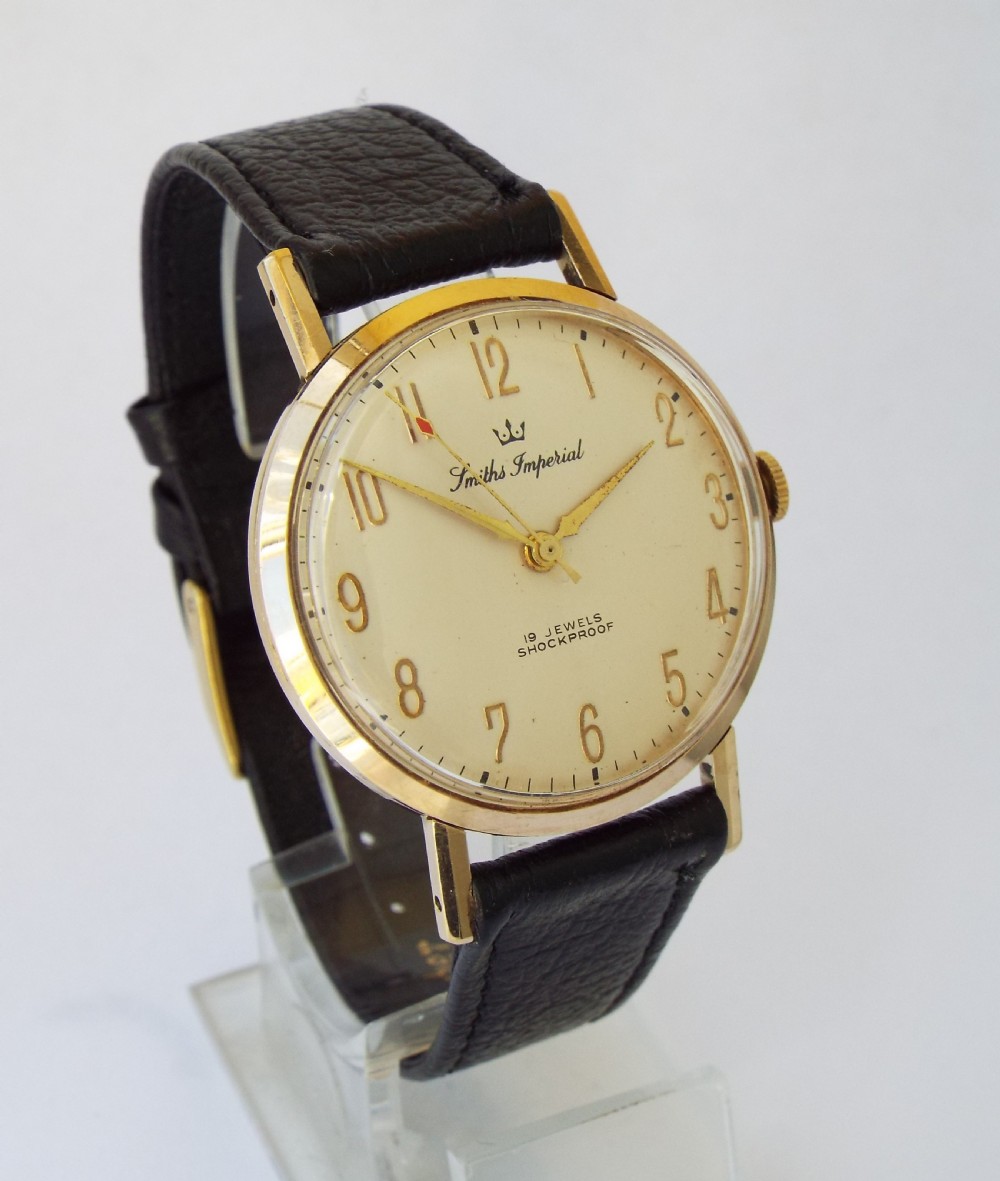 Gents 9ct gold Smiths Imperial wrist watch, 1958 View II