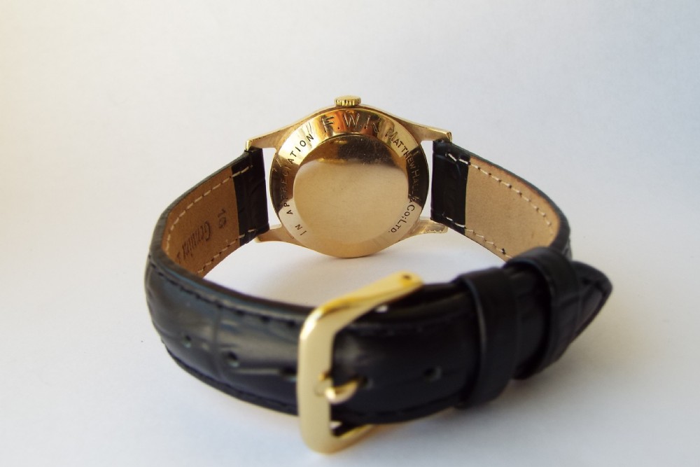 1950 Movado 9ct gold mid-size wrist watch View IV
