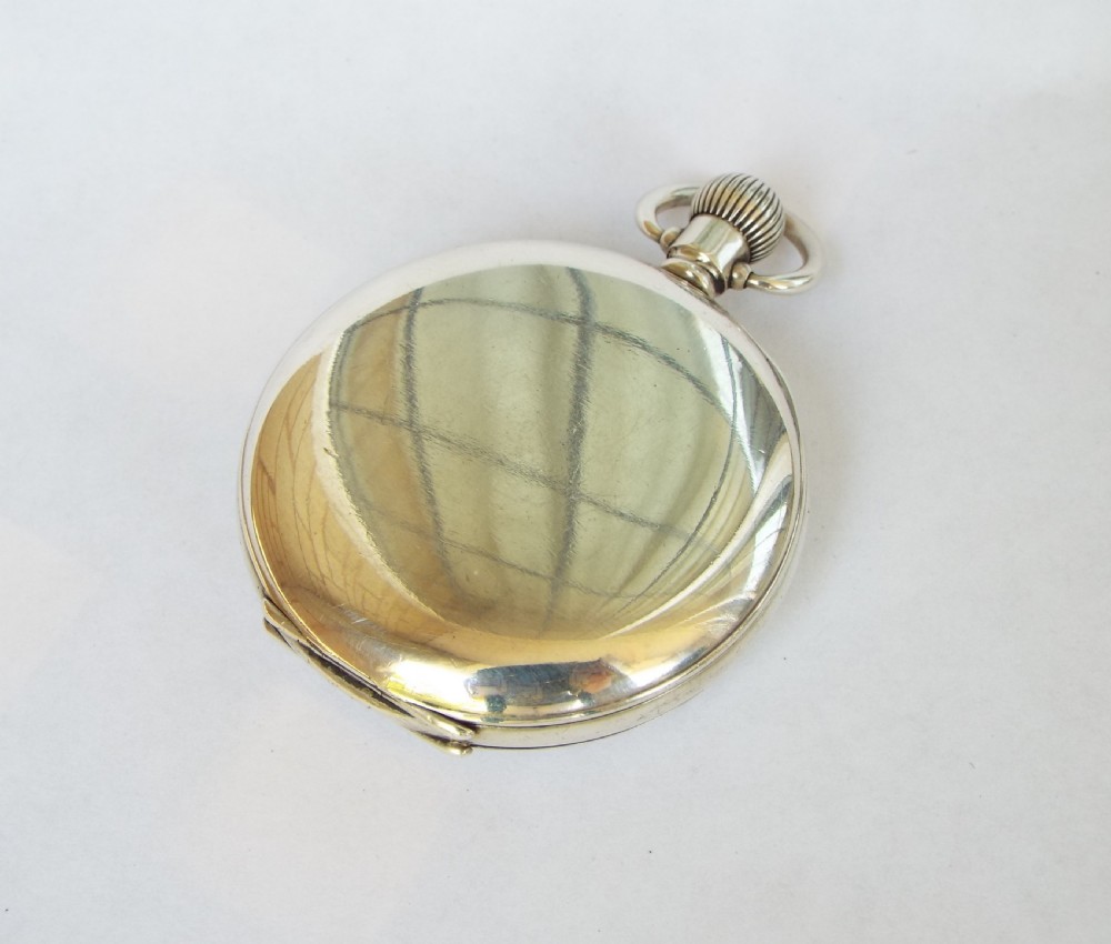Antique silver Dennison pocket watch, 1919 View IV