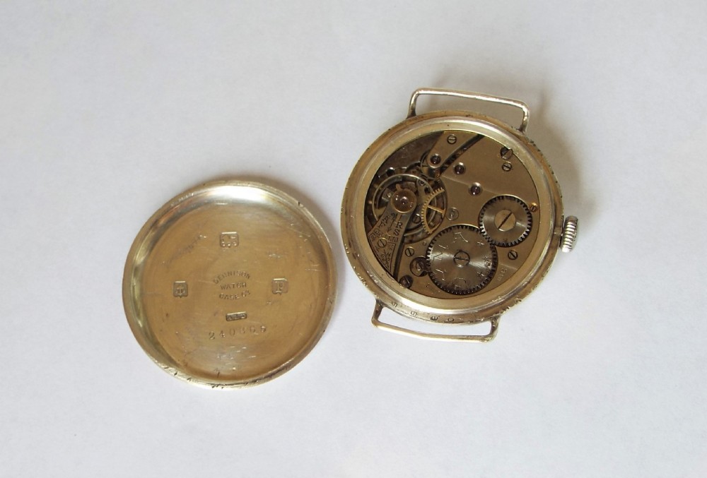 Gents 1914 silver Cyma trench watch View III