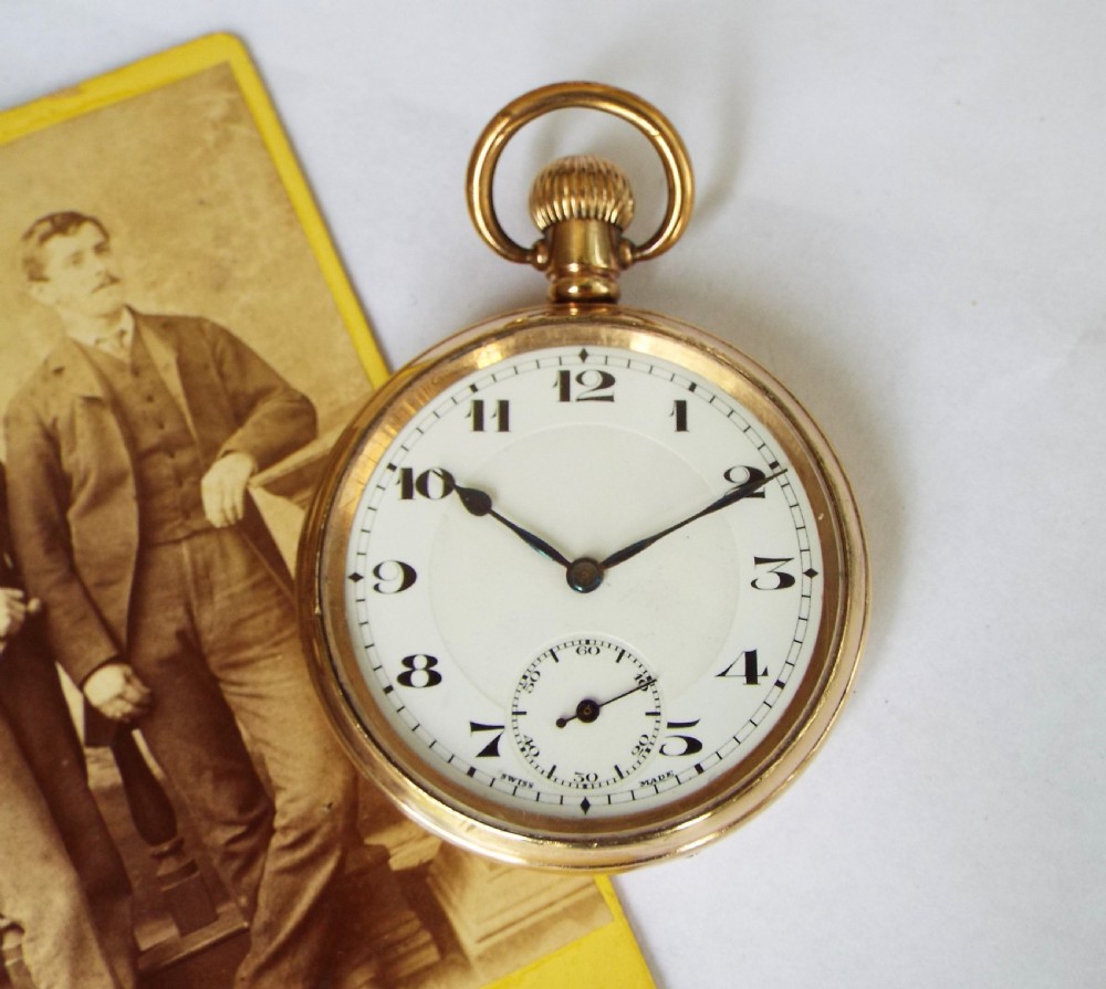 1920s Herald stem winding pocket watch View II