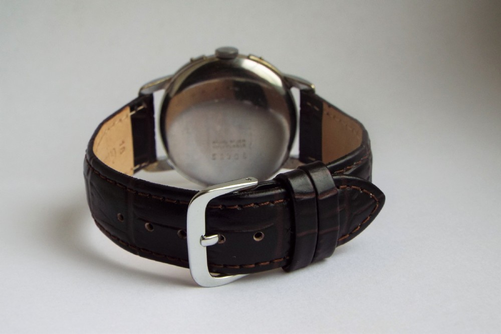 Gents 1940s Arsa triple date wrist watch View IV