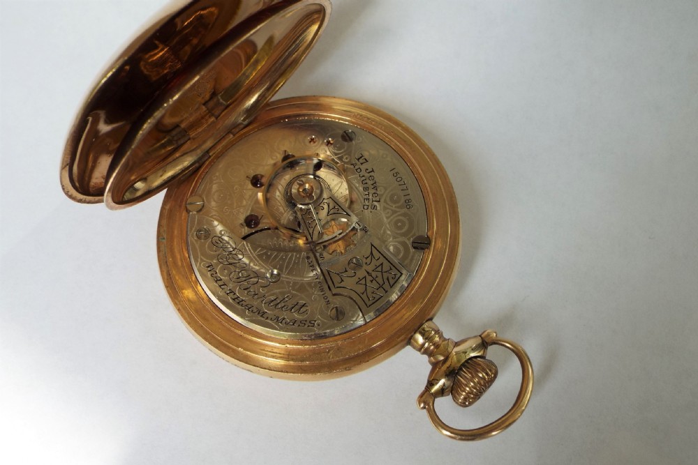Antique 1906 Waltham P S Bartlett pocket watch View IV