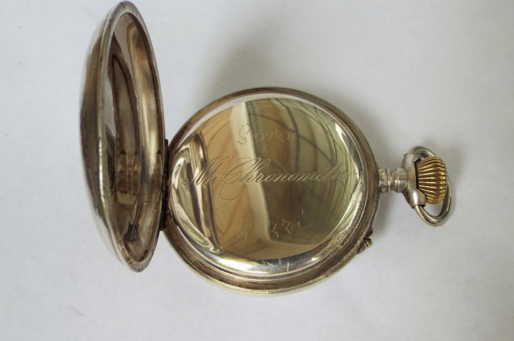 Silver Fidelitas pocket watch, Blum & Ostersetzer View II