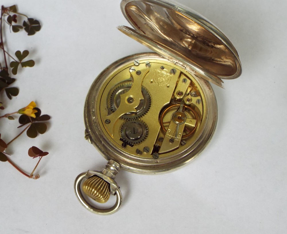 Silver Fidelitas pocket watch, Blum & Ostersetzer View III