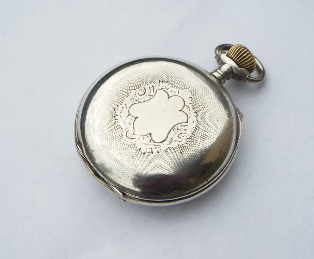 Silver Fidelitas pocket watch, Blum & Ostersetzer View IV