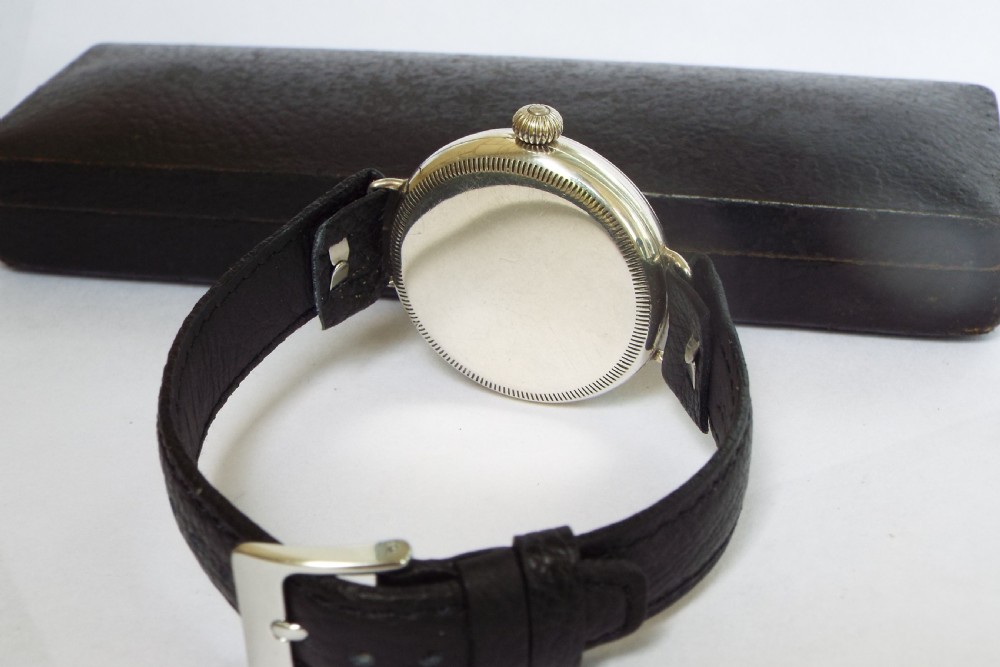 Gents 1931 silver wrist watch from J W Benson View IV