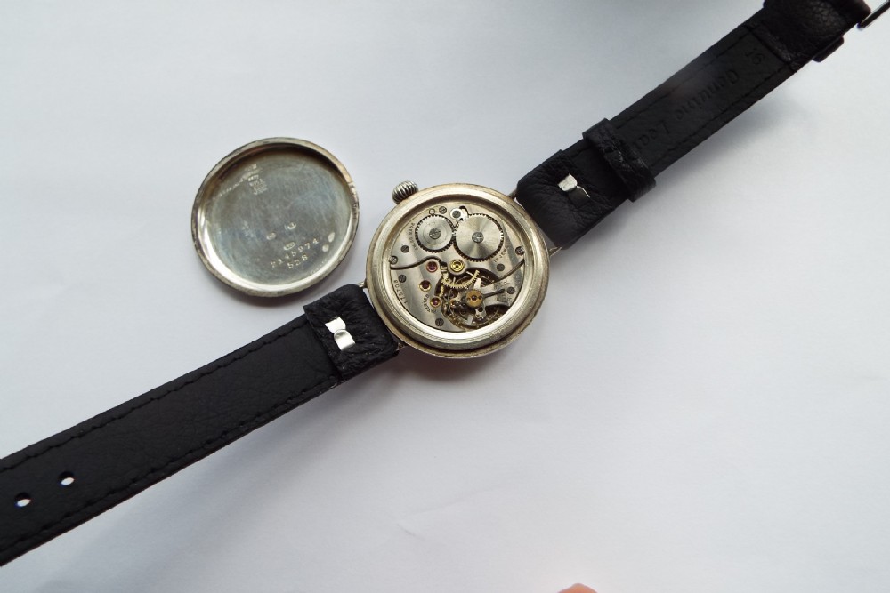 Gents 1931 silver wrist watch from J W Benson View VI