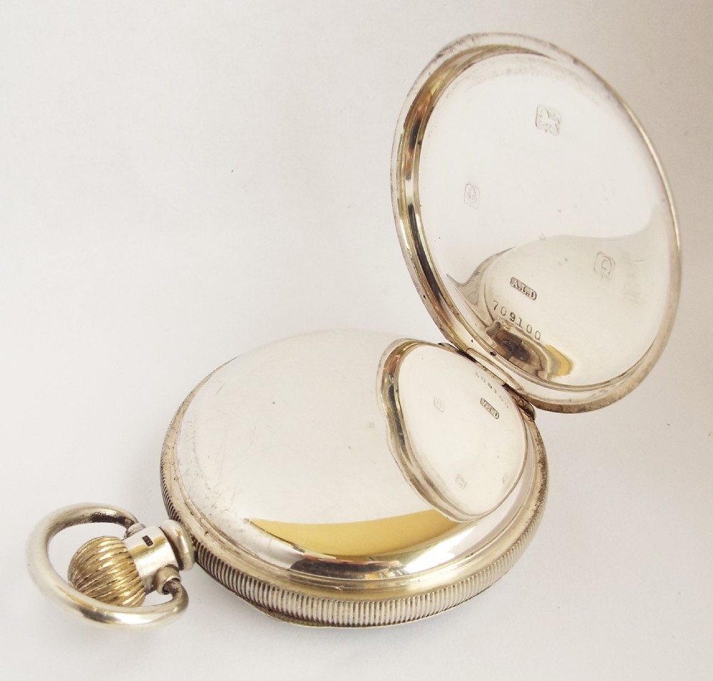 A vintage 1940s silver pocket watch. View III