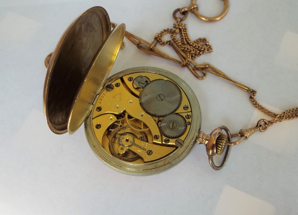 Antique galonne style pocket watch and chain View V