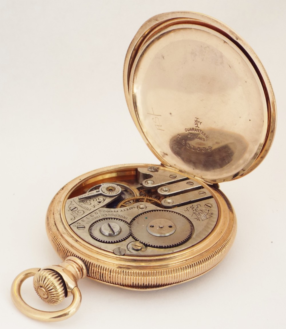 Antique Ingersoll Trenton pocket watch. View IV