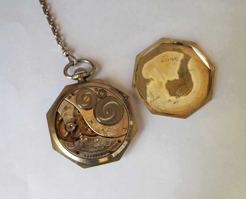 1924 Elgin pocket watch and chain View II