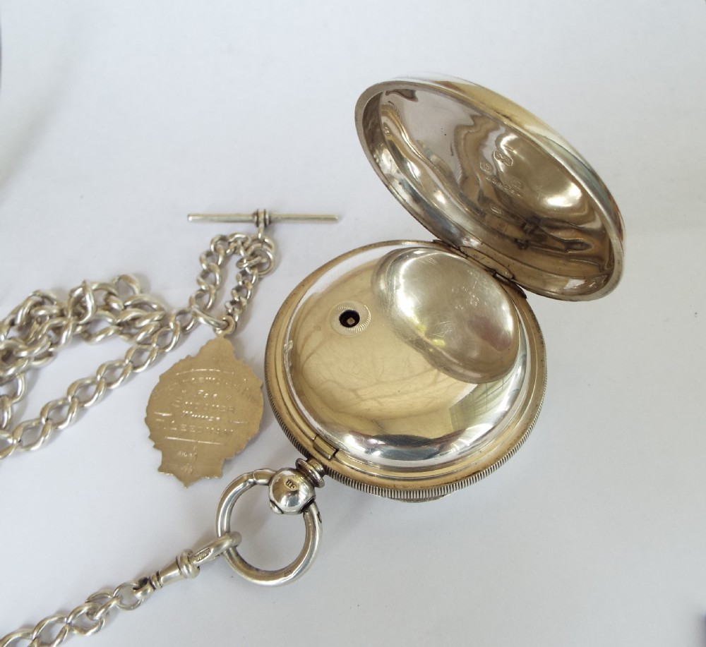 Antique silver Improved Patent watch and chain View IV
