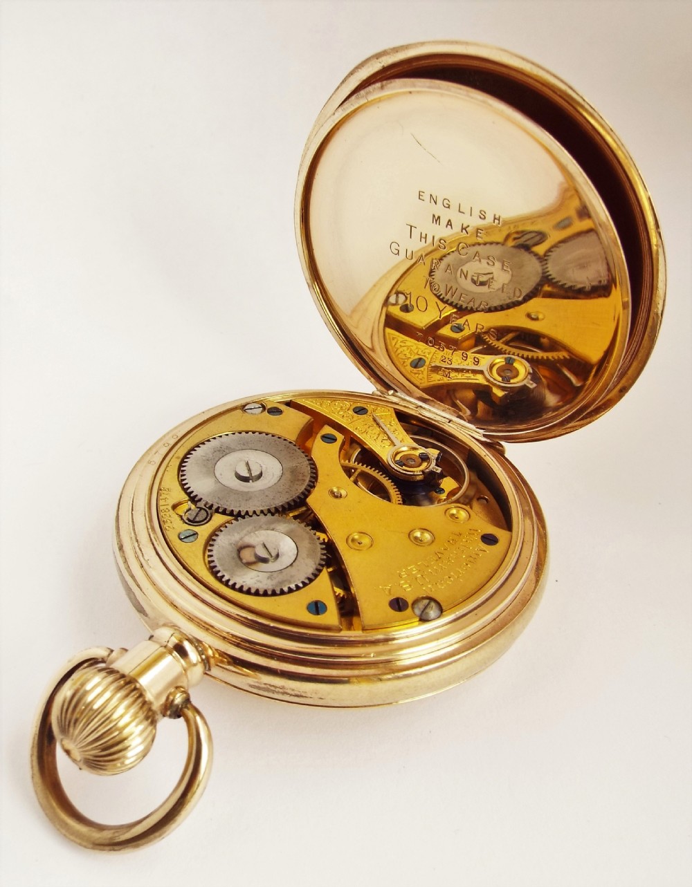 Antique Waltham half hunter pocket watch, 1919 View IV