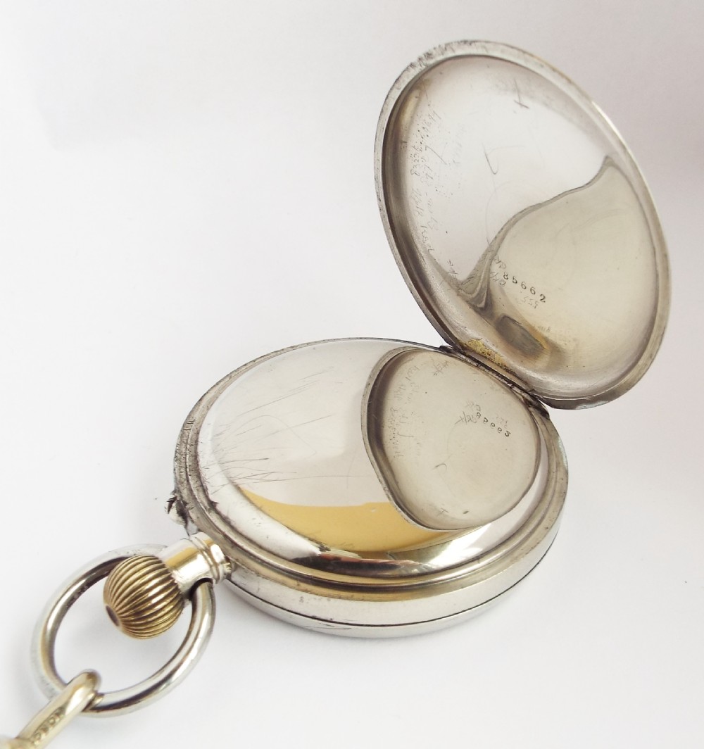 Antique Globe pocket watch and double albert View III