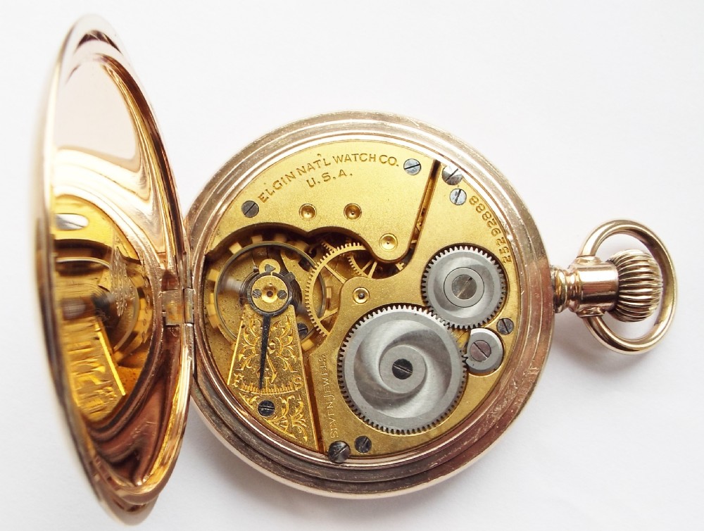 A 1920s Elgin full hunter pocket watch.   View VI