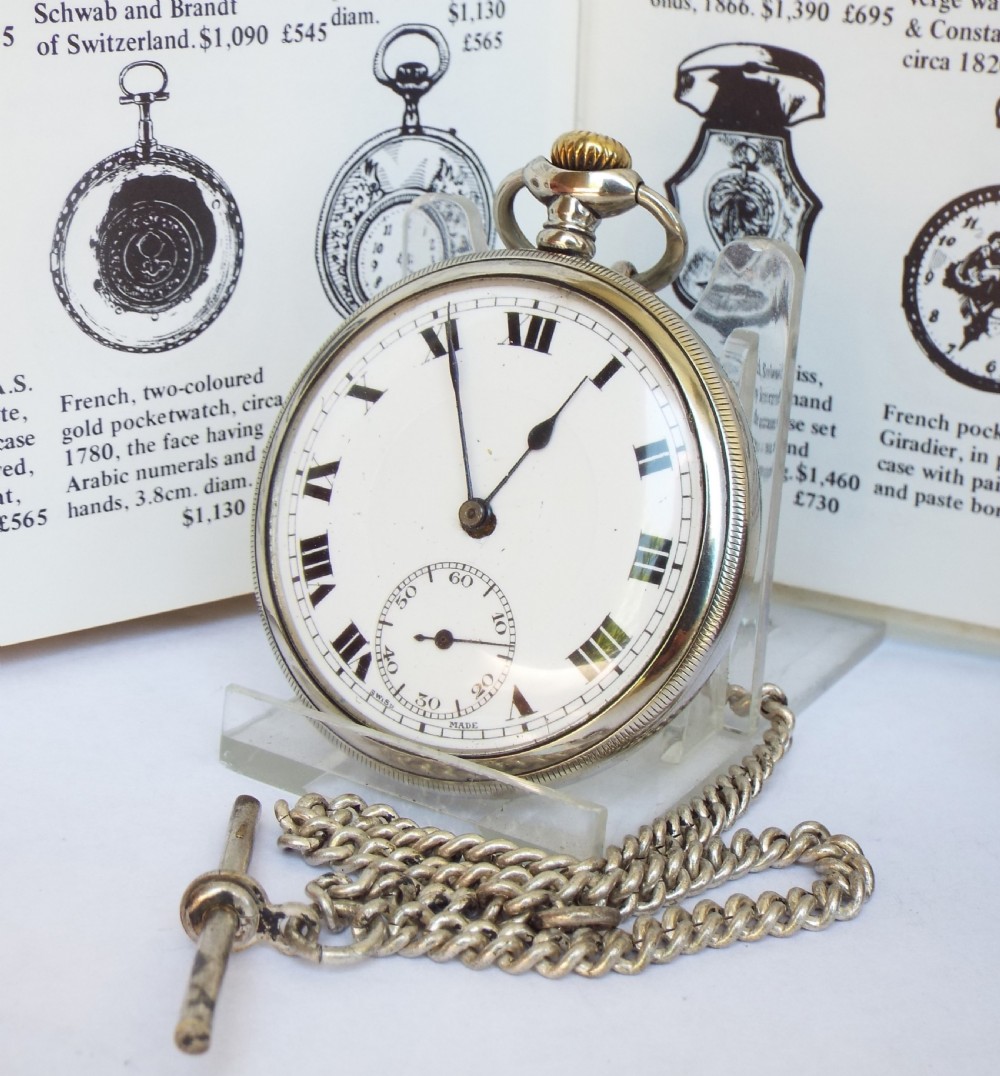 1920s Swiss pocket watch and chain