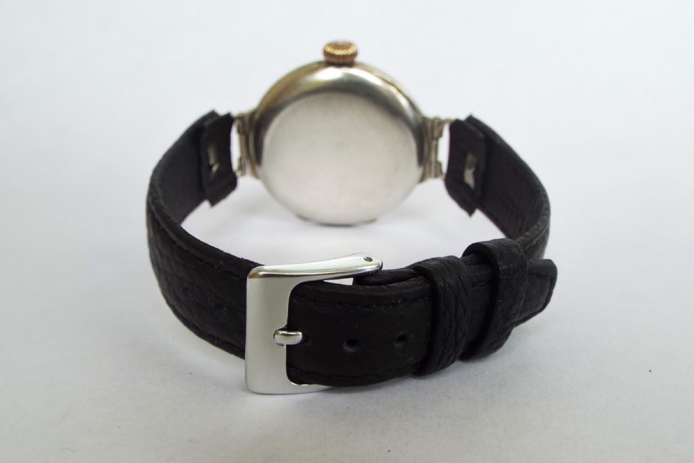 Gents WW1 silver wrist watch, 1915 View III