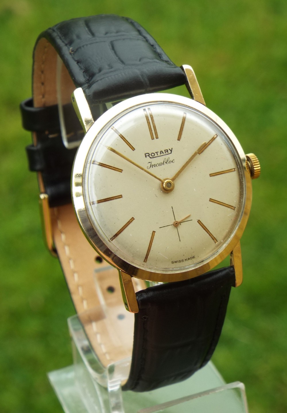 Gents 9ct gold Rotary wrist watch, 1959 View II