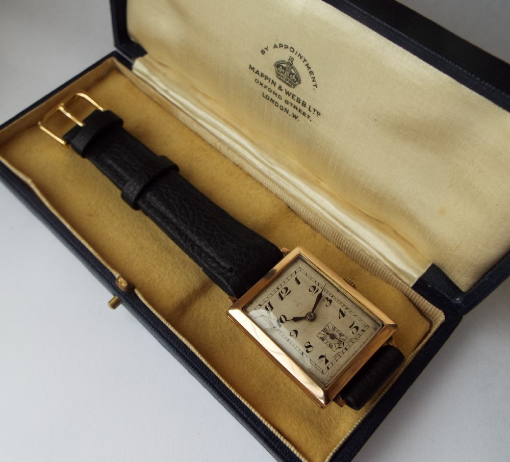 9ct gold gents wrist watch, 1930s View IV