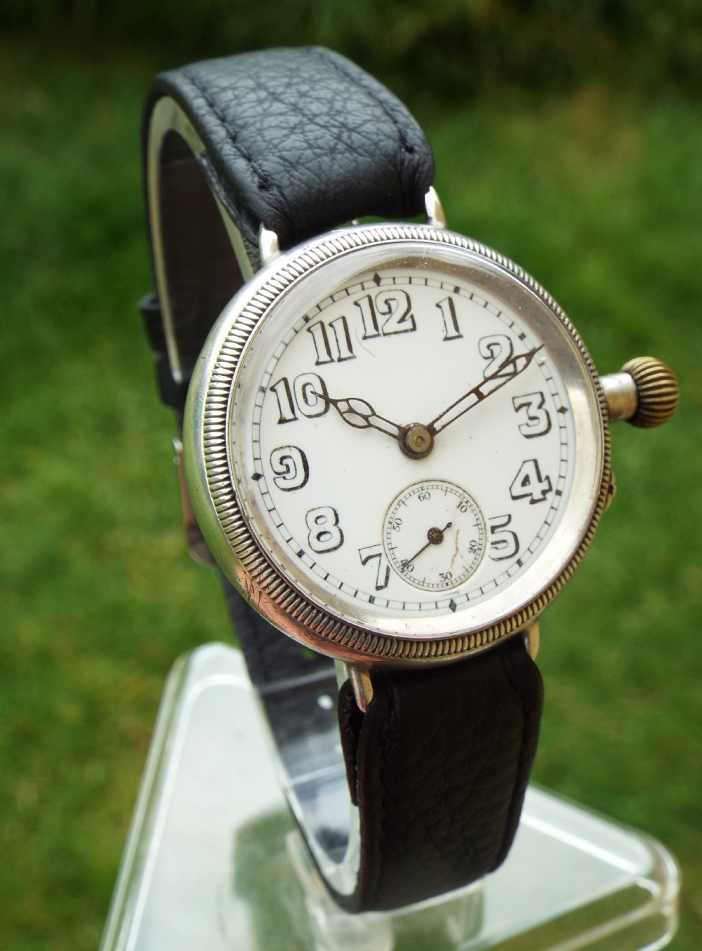 Gents silver IWC trench watch, 1916