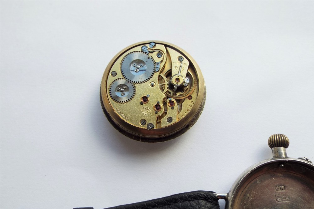 Gents silver IWC trench watch, 1916 View V