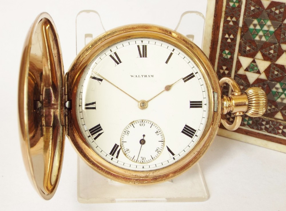Antique 1905 Waltham Traveler full hunter pocket watch.