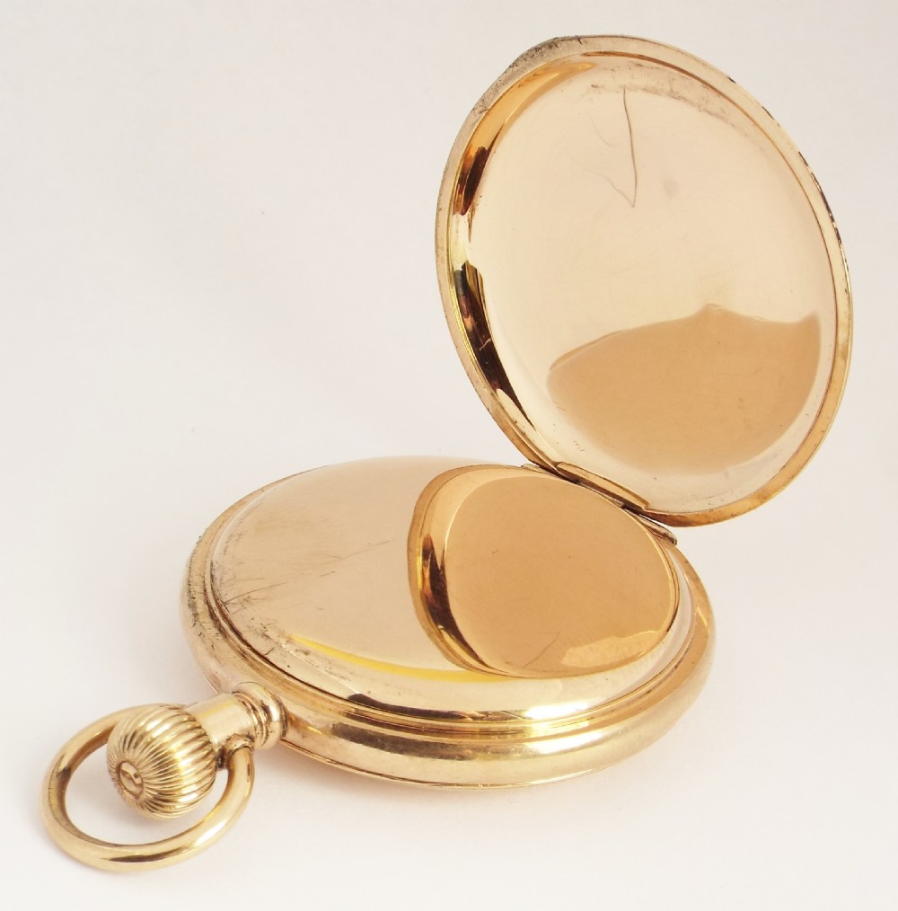 Antique 1905 Waltham Traveler full hunter pocket watch. View V