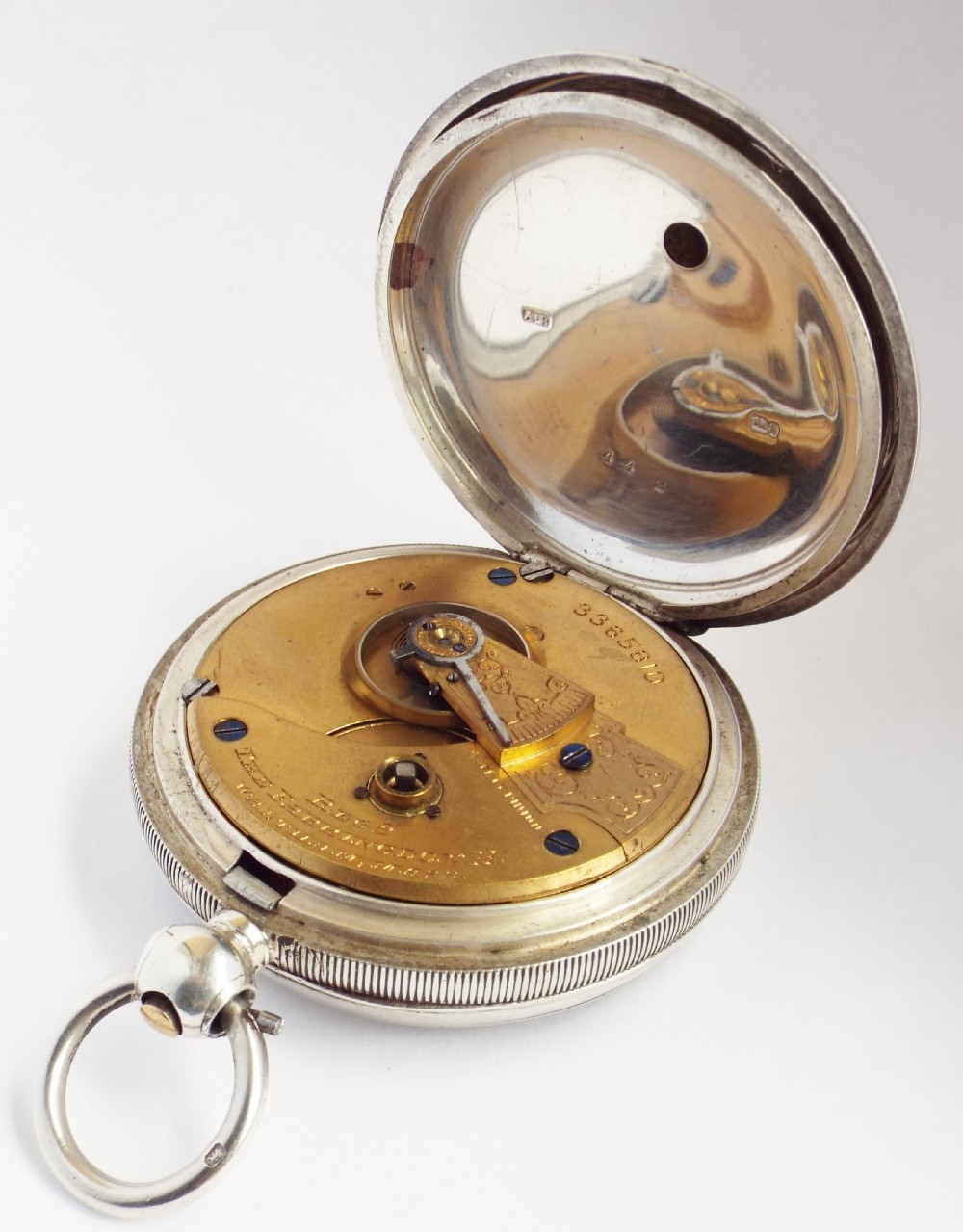 An antique silver Waltham Farringdon H pocket watch. View IV