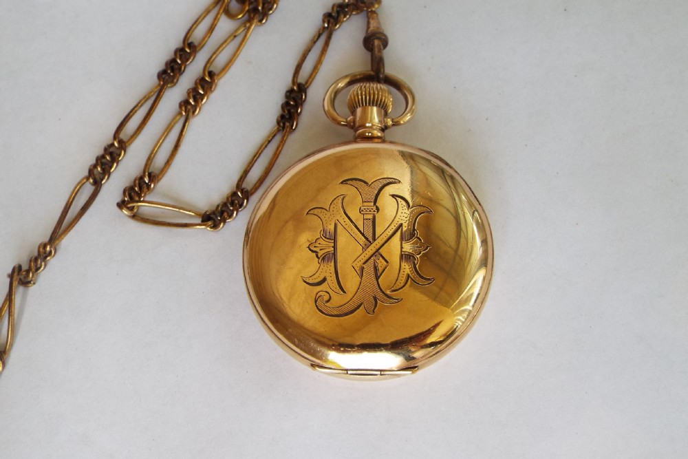 1930s Swiss pocket watch and double albert View IV