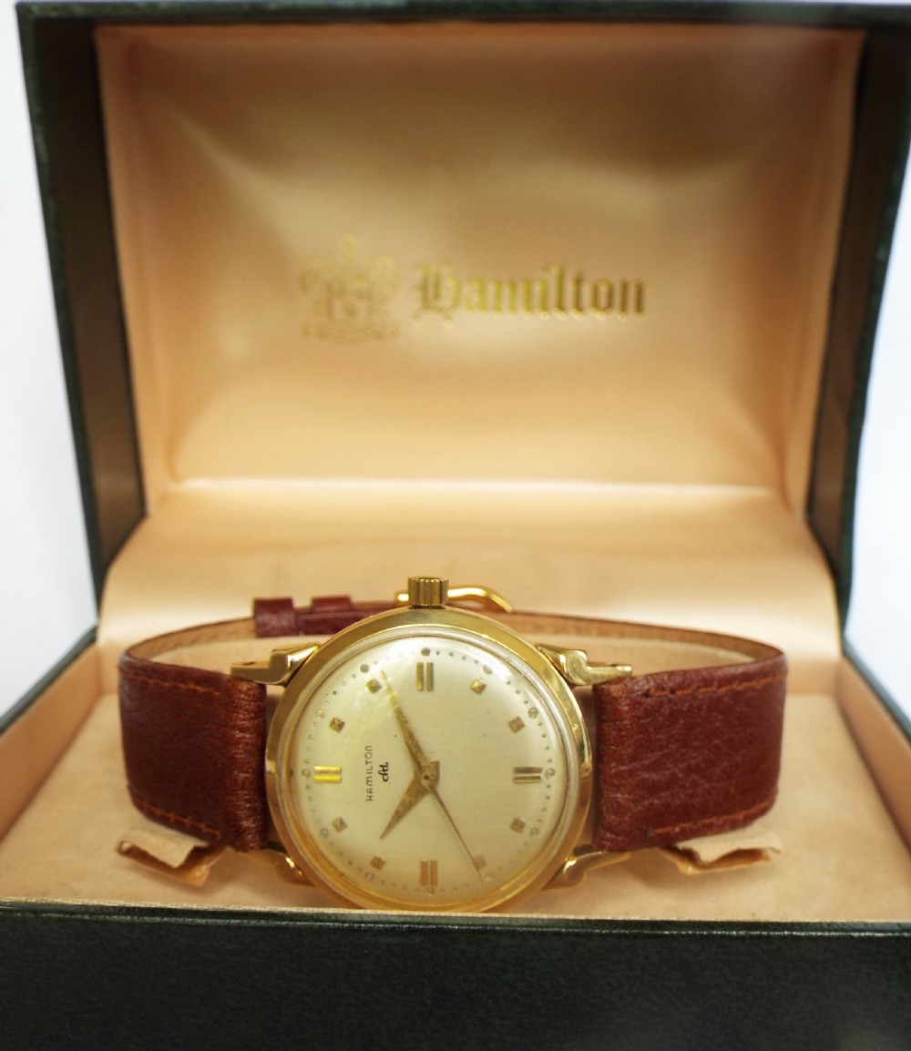 Gents boxed 14ct gold Hamilton Reardon “CLD” watch View II