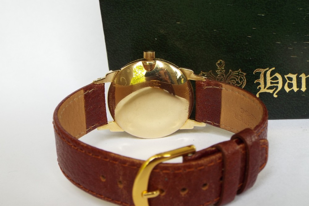 Gents boxed 14ct gold Hamilton Reardon “CLD” watch View III