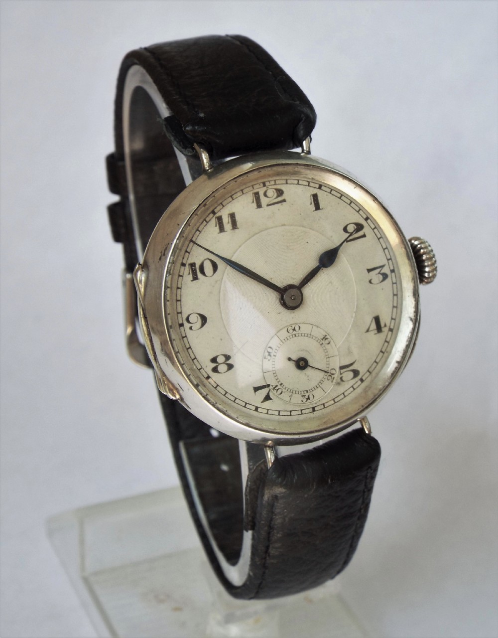 Gents antique silver wrist watch, 1918