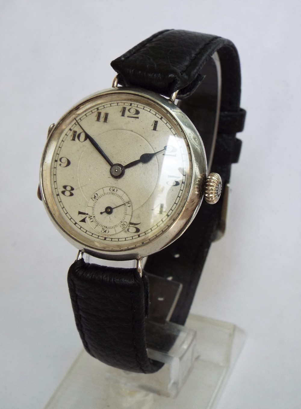 Gents antique silver wrist watch, 1918 View II