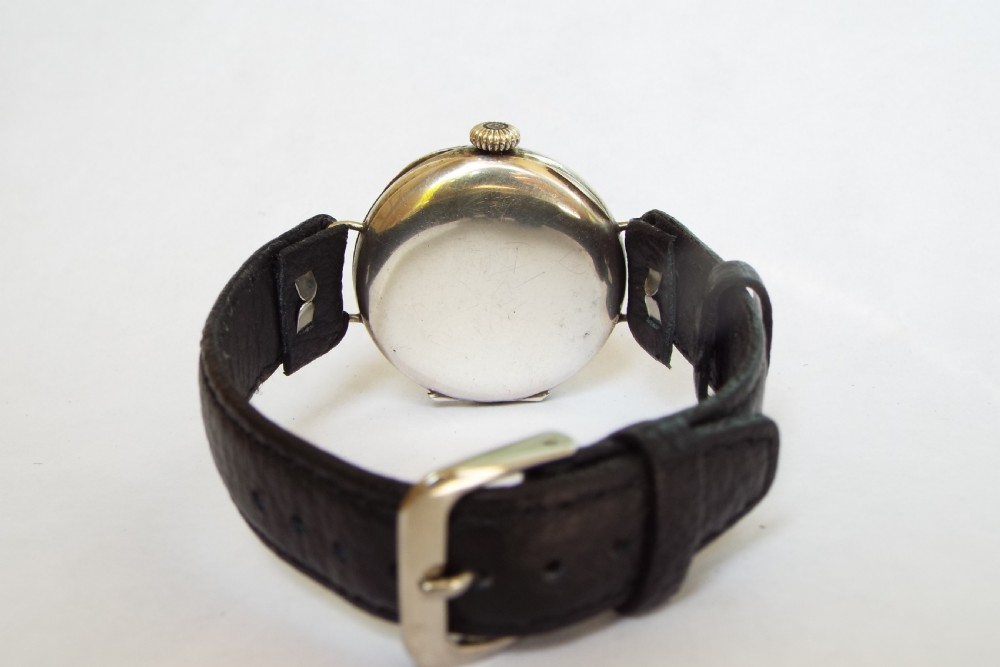 Gents antique silver wrist watch, 1918 View IV