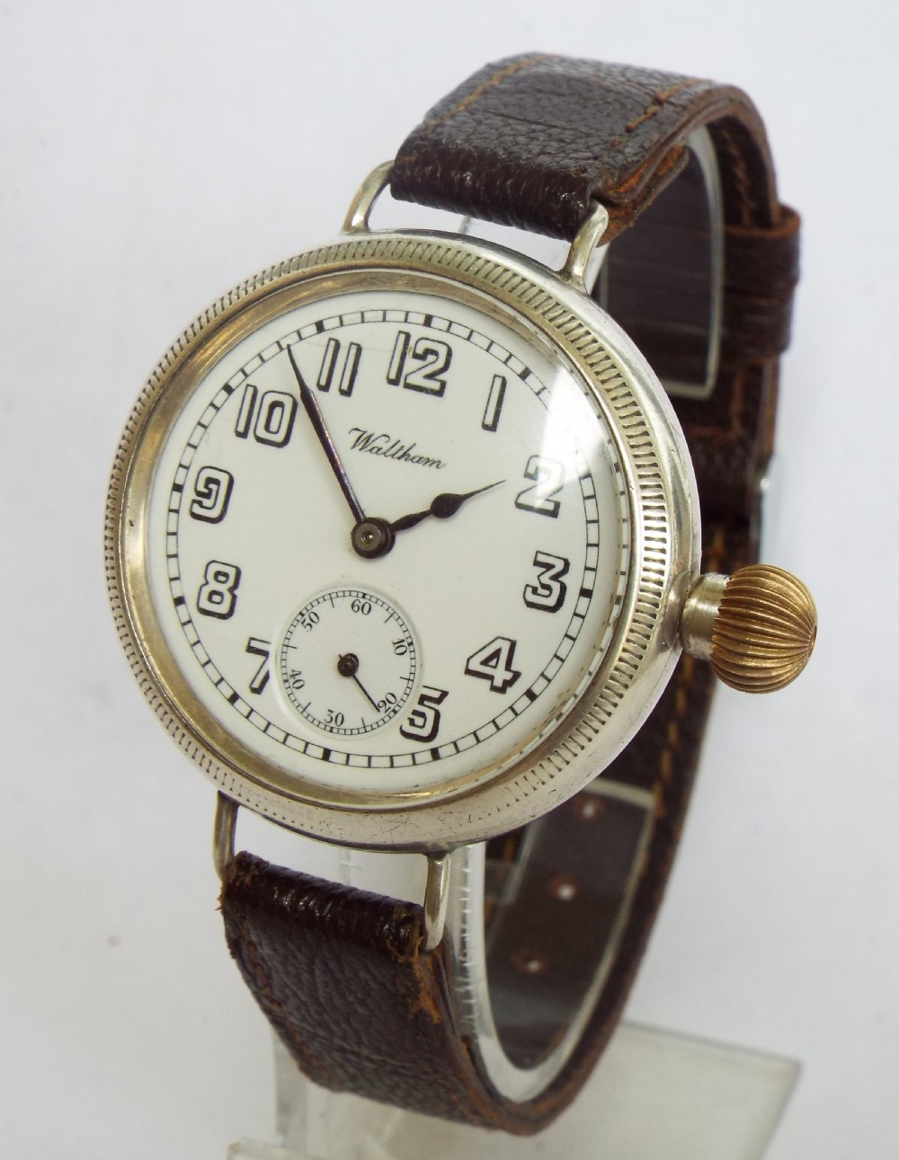 Gents antique silver Waltham wrist watch, 1915