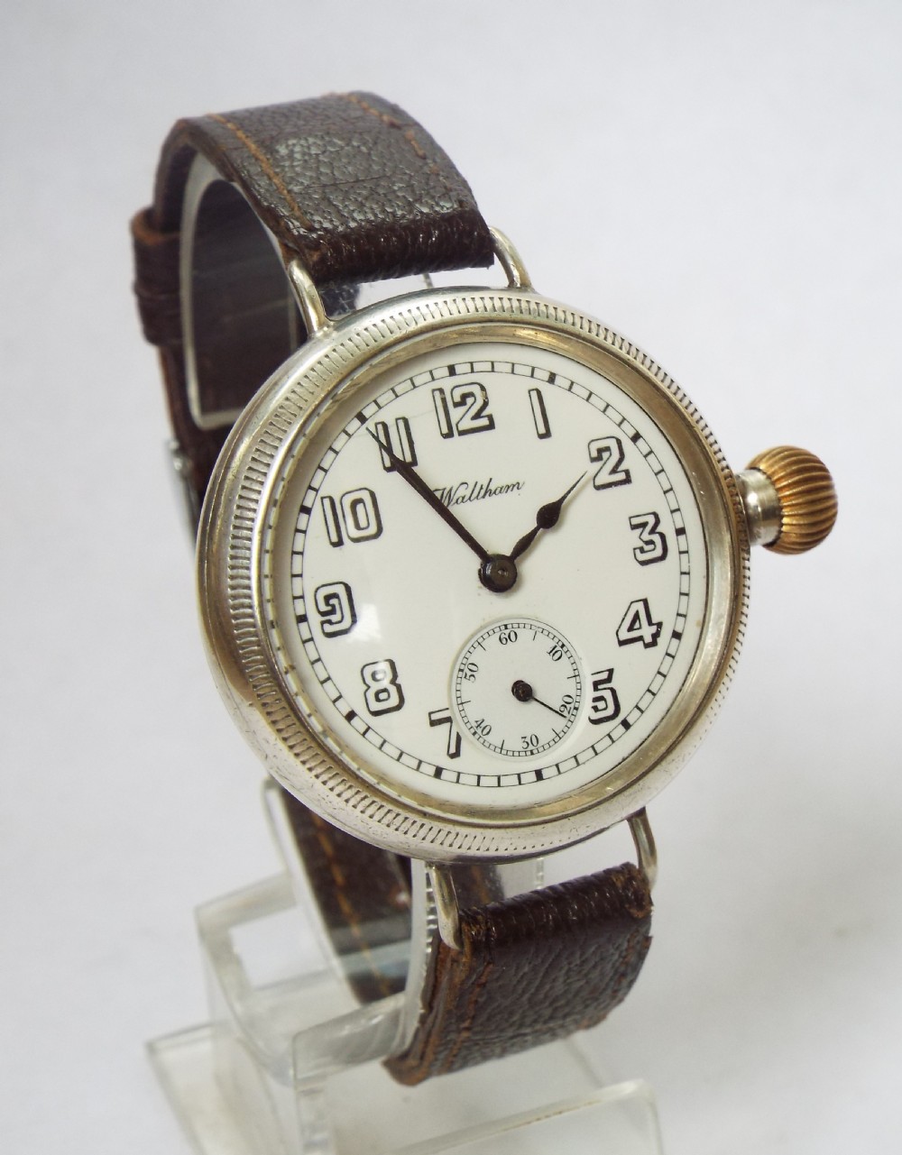 Gents antique silver Waltham wrist watch, 1915 View II