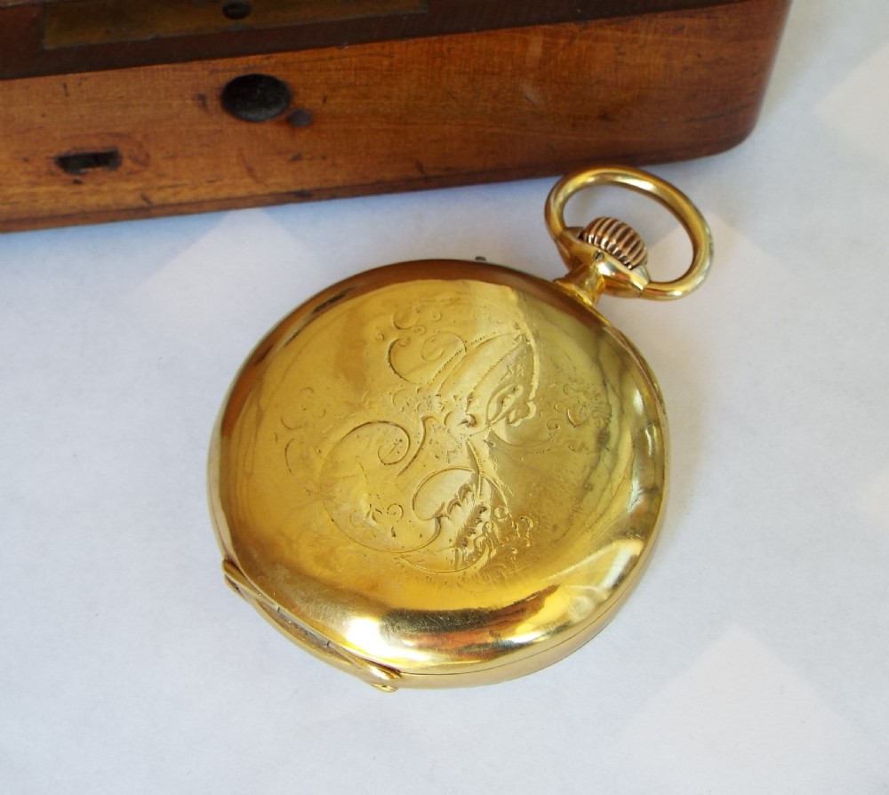 Antique silver gilt Longines pocket watch, 1895 View II